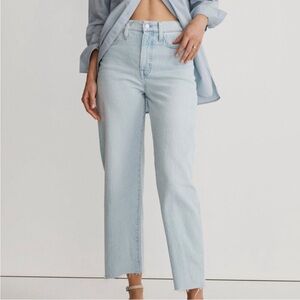 Madewell Light Wash Straight Leg Jeans